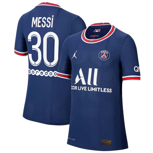 Maillot Football Paris Saint Germain NO.30 Messi Domicile Enfant 2021-22 Bleu